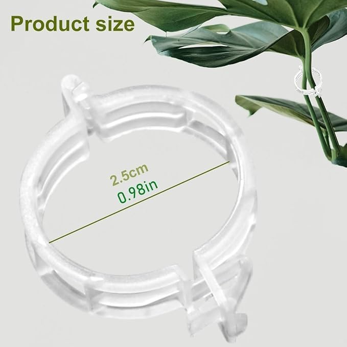 50 PCS Plant Support Clips, Garden Plant Stakes for Indoor Outdoor Plants, Climbing Plant Support Structures Moss Pole Monstera Plant Holder Sticks Support Tall Potted Plants (50 PCS)