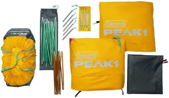 Coleman PEAK1 Premium Waterproof Backpacking Tent with Rainfly & Footprint, Lightweight Camping Tent Withstands Winds up to 45 MPH, 1/2/3/4/6 Person Sizes
