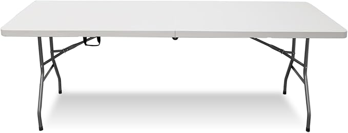 6ft Table, Foldable Table with Foldable, Easy to Carry, for Family Gatherings, Outdoor Gatherings, Indoor