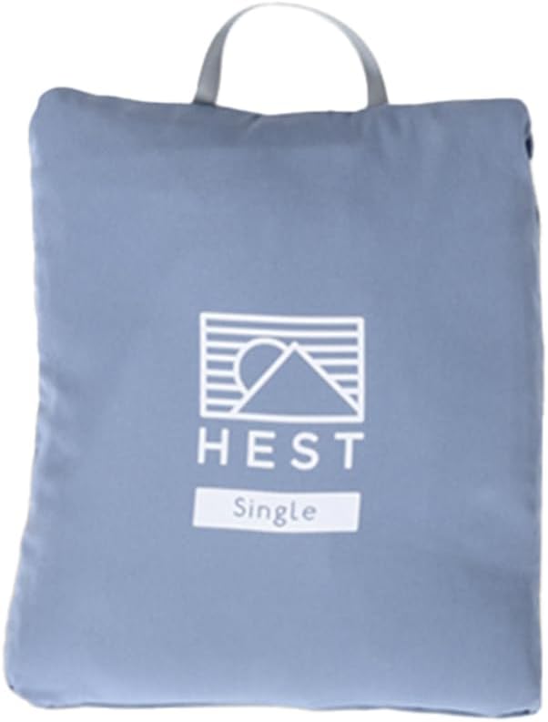 HEST Single Top Sheet - Compatible Single Down Comforter - Cozy Outdoor Ready Camping Sheet - Non-Slip Tucked Corner Flaps & Toggles - 58" x 88"