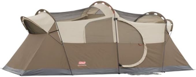 Coleman WeatherMaster 10-Person Camping Tent with Rainfly & Room Divider, Spacious Weatherproof Family Tent with Carry Bag