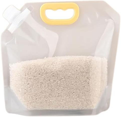 【15 Pack】 Food Stora Bags Grain Moisture-Proof Sealed Bags Stand Up Packaging Pouches Lar Reusable Sealed Bag with Handle and Cap BPA Free,16.7"x14"
