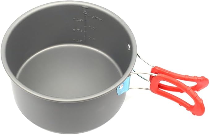 5pcs -20pcs Set TMKOOL Camping Cookware Mess Kit Outdoor Hiking Backpacking Picnic Cooking Bowl Non Stick Pot