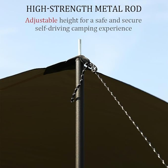 Car Camping Tent for Ford Ranger XL, Car Awning Rooftop Tent Watertight Fabric Family Camping Quick Setup Portable Road Trip Accessories