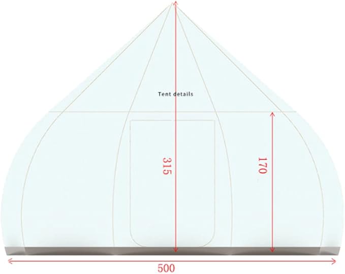 GeRRiT Outdoor Canvas Bell Tent 5M Canvas/900D Oxford Cloth Tent 4 Season Luxury Large Canvas Glamping Tent Yurt for Camping Hiking Party, Khaki