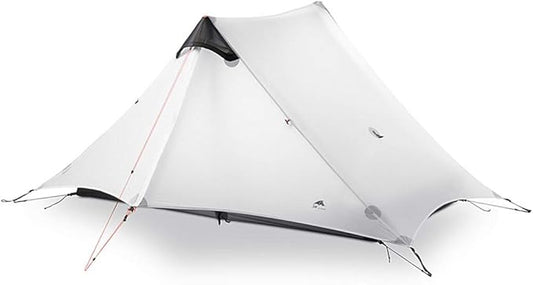 3F UL GEAR Lanshan 2 Person Tent Hiking Ultralight Camping Tent Professional 15D Silnylon Rodless Trekking Pole Tent Waterproof Backpacking Outdoor for Camping, Bivvy