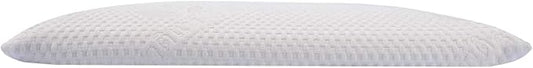 SUQ I OME Slim Sleeper -Thin Latex Pillow for Sleeping,Dunlop Low Profile Ultra Thin for Stomach, Back, or Side Sleepers, Firm, 23x15.7x2.7 inch,Cube White