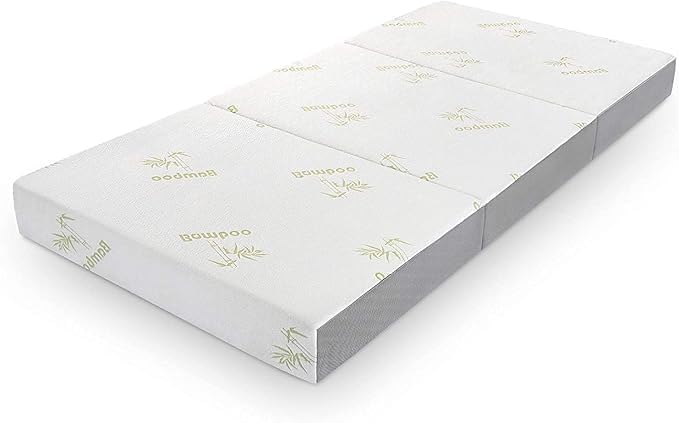 Inofia 6 Inch Folding Mattress, Trifold Memory Foam RV Mattress with Ultra Soft Removable Cover, Foldable & Portable for Camper/Truck/Trailer/Guest Bed, Short King Size (75" x 72" x 6")