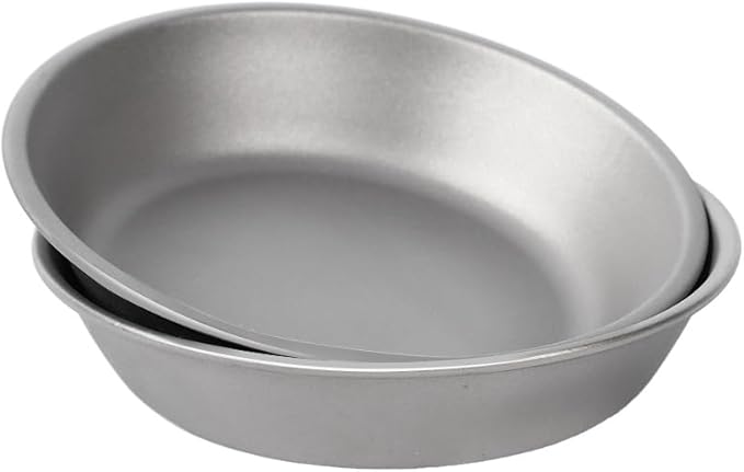 Pure Titanium Camping Sauce Dish 2 Pieces 4.6 inch Salad Sacue Bowl for Backpacking Outdoor Hiking