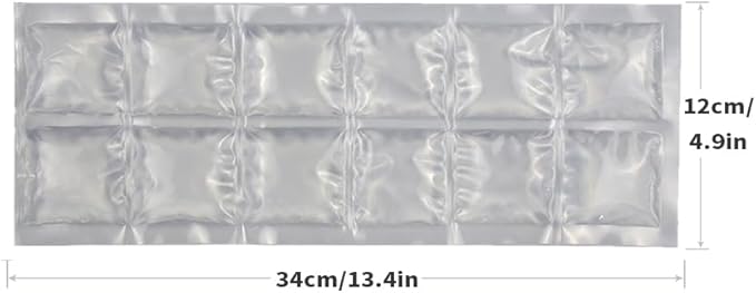 2-Pack Flexible Ice Sheets-4.9x13.4 for Any Lunch Boxes & Bags & Coolers - Reusable Freezer Packs Stay Foldable When Frozen, No Leak Gel Wrap to Keep Food/Drinks Cold for Hours for Work, BBQ, Camping