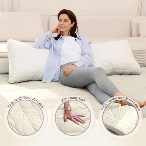 ZonLi Japanese Floor Mattress Futon Mattress Queen Size, 4" Thicken Roll Up Tatami Mat 100% Cotton Washable Cover, Portable & Foldable Floor Bed Mattress for Sleeping, Dormitory, Adult Kids, Khaki