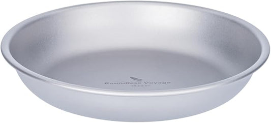 Boundless Voyage Titanium Camping Plate Dishes Saucer Lightweight Round Dinnerware Set Stackable Serving Plates Pasta Plates Travel Outdoor Home Kitchen Tableware Set Ti1116T