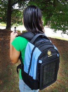 solar powered backpack, charge mobile devices, Take Your Power with You - Stay Charged My Friends !! - Black