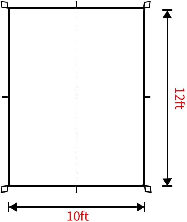 Gold Armour Rainfly Tarp for Hammock and Tent, 12x10ft Waterproof Lightweight Camping Accessories, Survival Gear