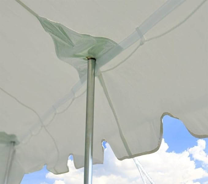 Party Tents Direct 20'x20' Weekender Standard Canopy Pole Tent - Easy Up Canopy Tent with 80 Person Capacity - Outdoor Canopies for Parties, Weddings, & Events (Red/White Top)