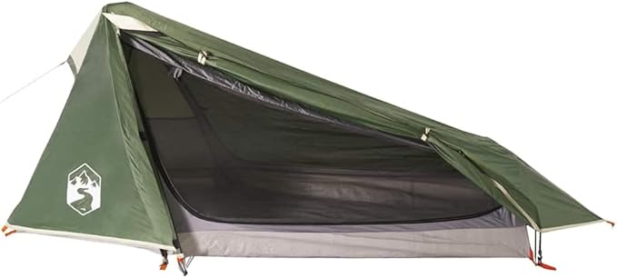 1-Person Tunnel Camping Tent, Waterproof Lightweight Backpacking Tent with Detachable Rainfly, Portable Hike Shelter for Outdoor Traveling, Easy Setup Green