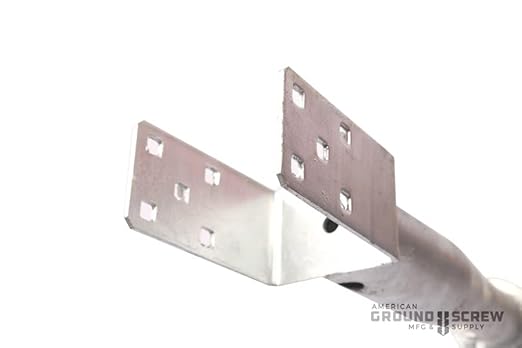 American Ground Screw U-Model - Easy-Install No-Dig Ground Anchor for Standard 4x4 Posts (Actual 3.5"x3.5") - Durable 27" Screw-in Stake for Mounting Wooden Posts