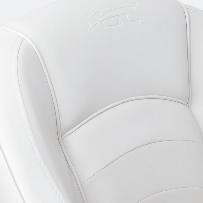 Bucket Pontoon Boat Seat (White/White)