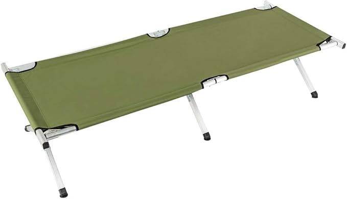 Camp Bed, Portable Folding Camping Cot for Adults,Indoor Outdoor Portable Sleeping Cot for Hiking, Camping with Carrying Bag (Army Green)