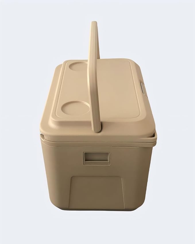 48 Quart Camping Cooler，Portable Cooling Box，Suitable for BBQ, Camping, picnics, and Other Outdoor Activities