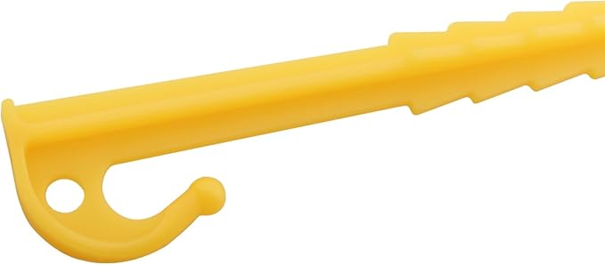 14PCS 145mm Yellow Camping Windproof Tent Pegs Plastic Sawtooth Edge Garden Landscape Stakes for Securing Pet Enclosures