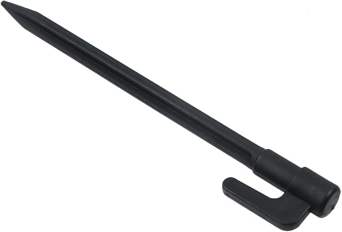 30 Pcs 6in Heavy Duty Plastic Landscape Edging Stakes Garden Stakes Anchoring Spikes, Plant Support Lawn Stake Tent Pegs Spike Hook for Outdoor Activities Garden Camping Black