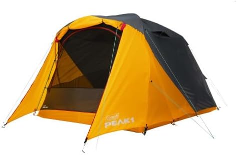 Coleman PEAK1 Premium Waterproof Backpacking Tent with Rainfly & Footprint, Lightweight Camping Tent Withstands Winds up to 45 MPH, 1/2/3/4/6 Person Sizes