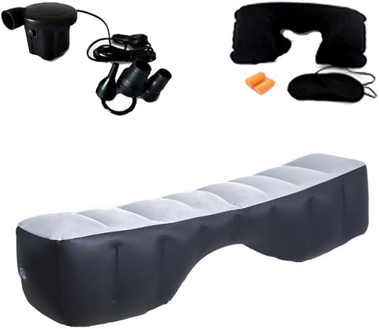 Inflatable Car Air Mattress Back Seat Bed with Air Pump,Thickened Portable Car Travel Sleeping Camping Air Mattress Blow Up Bed for Car Universal SUV