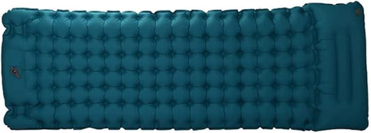 Lightweight Inflatable Camping Mattress, Extra Thickness 3.9 Inch, Inflating Sleeping Pad for Camping, Hiking, Traveling, PeacockBlue