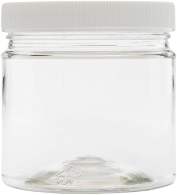 Plastic Storage Jars with Leak Proof Lids, BPA Free, Hand Wash Only (8oz Jar, 24PK)
