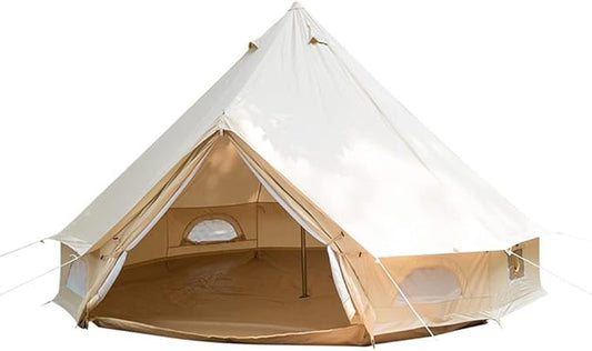 GeRRiT Family Camping Bell Tent 4 Season Luxury Outdoor Camping and Glamping Yurt Tent for Camping Hiking Christmas Party