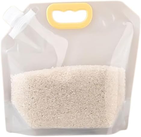【15 Pack】 Food Stora Bags Grain Moisture-Proof Sealed Bags Stand Up Packaging Pouches Lar Reusable Sealed Bag with Handle and Cap BPA Free,16.7"x14"