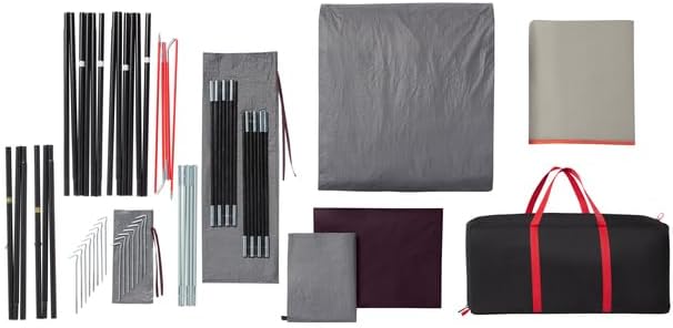Coleman Skylodge 10-Person Family Tent, Weatherproof XL Tent with Rainfly & Room Divider, Fits 4 Queen-Sized Airbeds, Made of PFAS-Free Materials