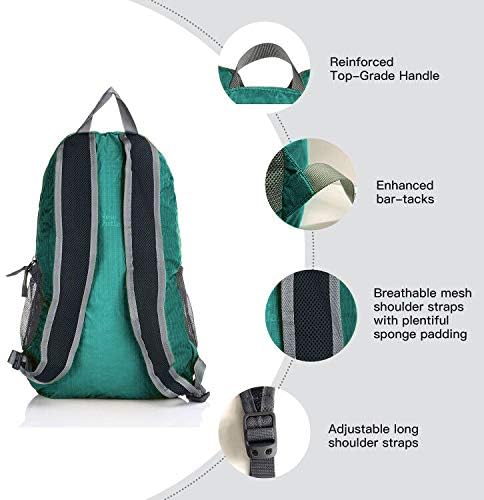 Outlander 20L/33L- Most Durable Packable Lightweight Travel Hiking Backpack Daypack (Dark Teal, 33L)