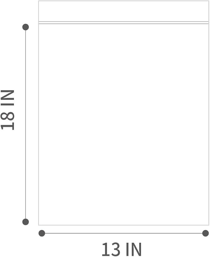 24/7 Bags - 13” X 18” (200 Count) Jumbo, 2 Mil Clear Reclosable Zip Plastic Poly Bags with Resealable Lock Zipper Food Grade