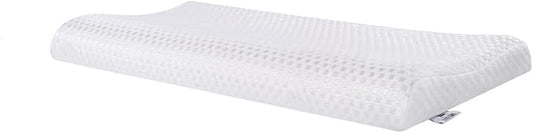 SUQ I OME Slim Sleeper - Thin Latex Pillow for Sleeping, Thin & Low Profile for Neck Pain, Stomach, Back Sleeper and Side Sleeper (L 24 x w 15.5 x 2.3/3.2 inch)