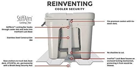 DENY Security Lock & Bracket Set SA-17 Set - YETI Tundra 105,110,125qt & HAUL, HAUL, Coolers