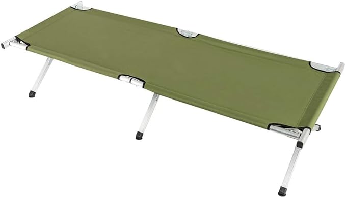 Camp Bed, Portable Folding Camping Cot for Adults,Indoor Outdoor Portable Sleeping Cot for Hiking, Camping with Carrying Bag (Army Green)
