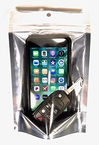 Smell Proof Mylar Food Storage Bag (50 Pack) 1 Ounce Clear Front Heavy Duty Ziplock 6x9x3 Inch Stand Up Leak Proof Foil Pouch w Hang Hole. Heat Sealable with Iron.