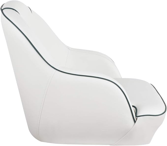 Bucket Pontoon Boat Seat (White/Olive)