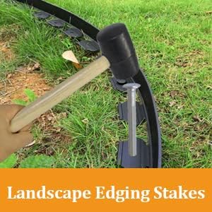 140 Pcs Metal Edging Stakes,6 Inch Galvanized Landscape Edging Spikes,Garden Edging Nails for Paver Edging,Turf,Weed Barriers,Tent and More