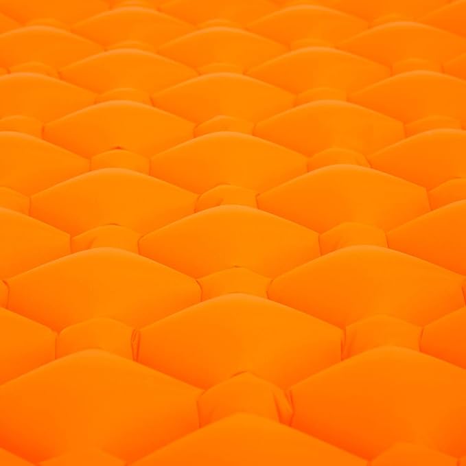 Ultralight Waterproof Inflatable Sleeping Pad with Storage Bag – 75.6”L×22.8”W×1.98”Th Single Air Mattress for Camping/Backpacking/Hiking/Traveling (Orange, Single)