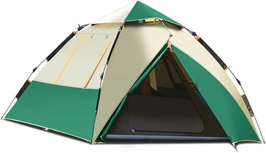 Tents For Camping Beach Tents Hydraulic Automatic Double Deck Tent Thicken Anti-storm Camping Outdoor Tent Four Seasons Mountaineering Beach 3-4 Person Family Tents For Camping Hiking Traveling