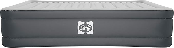 Sealy: AlwayzAire Tough Guard 18" Airbed - Queen - Built-in Dual Pump, Inflatable Matress, Wave Beam Construction, Antimicrobial Treatment, USB Charge