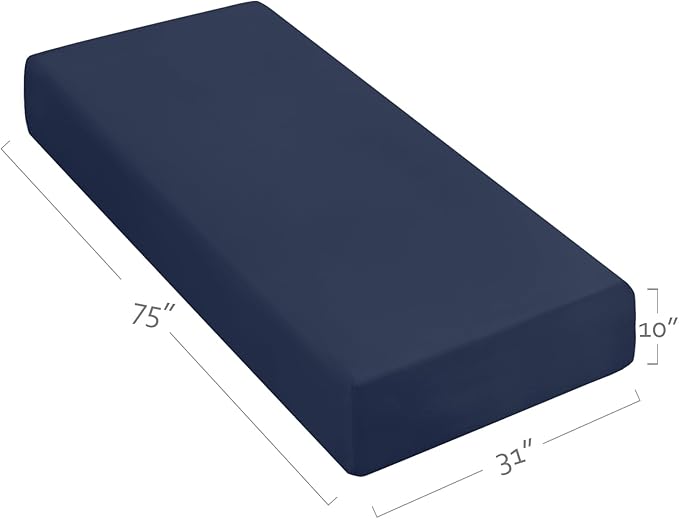 Cot Sheets 31" x 75"(Sheet Only), Cot Fitted Sheet Ultra Soft and Breathable Snug Fit for Narrow Twin Mattress/RVs Bunk/Guest Beds/Army Cots/Trifold Mattress/Travel Size Mattress Navy