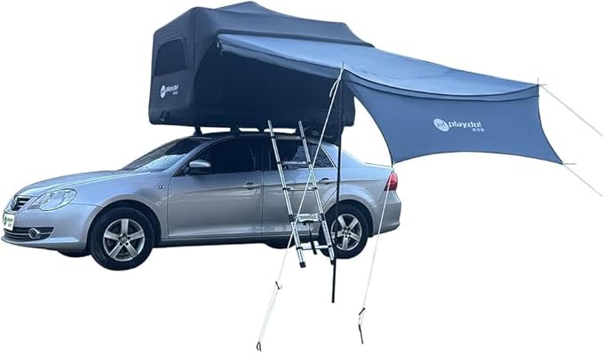 UNISTRENGH Waterproof Inflatable Car Rooftop Tent Lightweight Portable Family Outdoor Camping Roof Top Tent for SUV, Jeep Cars