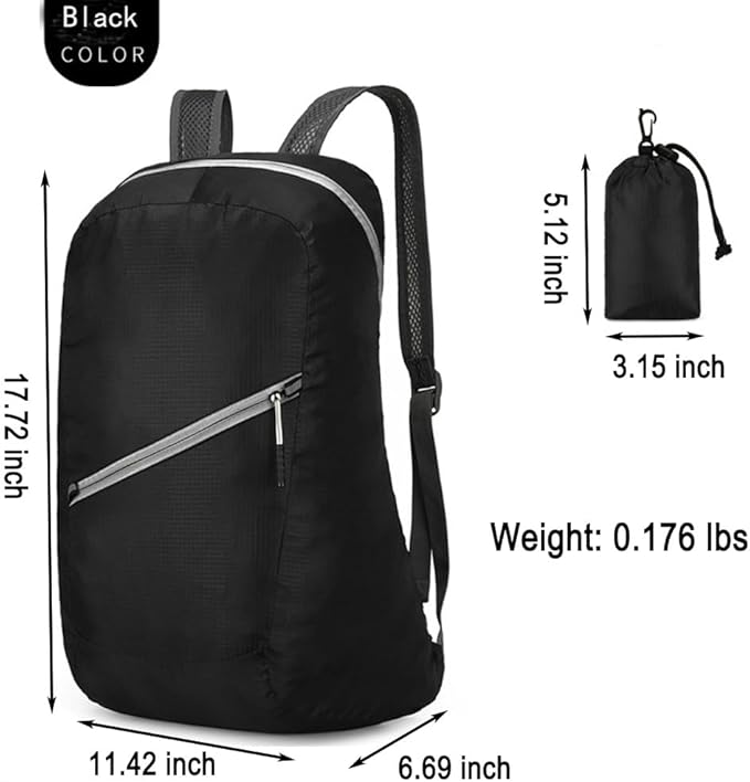 Foldable Backpack,Climbing Bag, Hiking Daypack,20L Lightweight Waterproof Travel Packable Rucksack for Men and Women