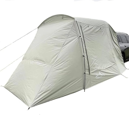 Car Awning Sun Shelter Camping SUV Rear Tent, Portable Waterproof Roof Top Tent Car Canopy with Mosquito Net for SUV Minivan Hatchback Camping Outdoor Travel