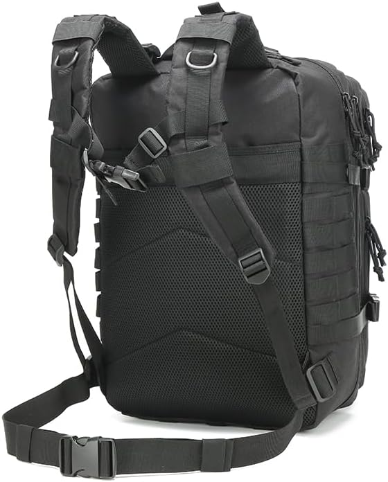 Military Tactical Backpack, Hunting Backpack for Men Hiking Camping Army Molle Daypack 3-Day Pack(Black1.2)