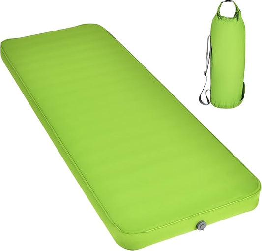 Giantex 4 Inch Self Inflating Camping Mat, Green, Compact, Inflatable, Lightweight